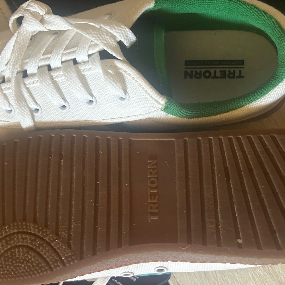 Tretorn Green and White Sneakers - Picture 5 of 5